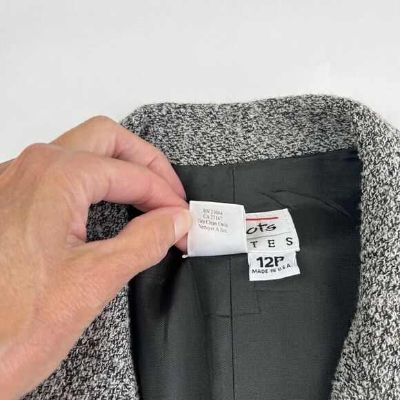 Talbots vintage Wool Tweed Jacket 12P Blazer Preppy Capsule Academia - Picture 10 of 11